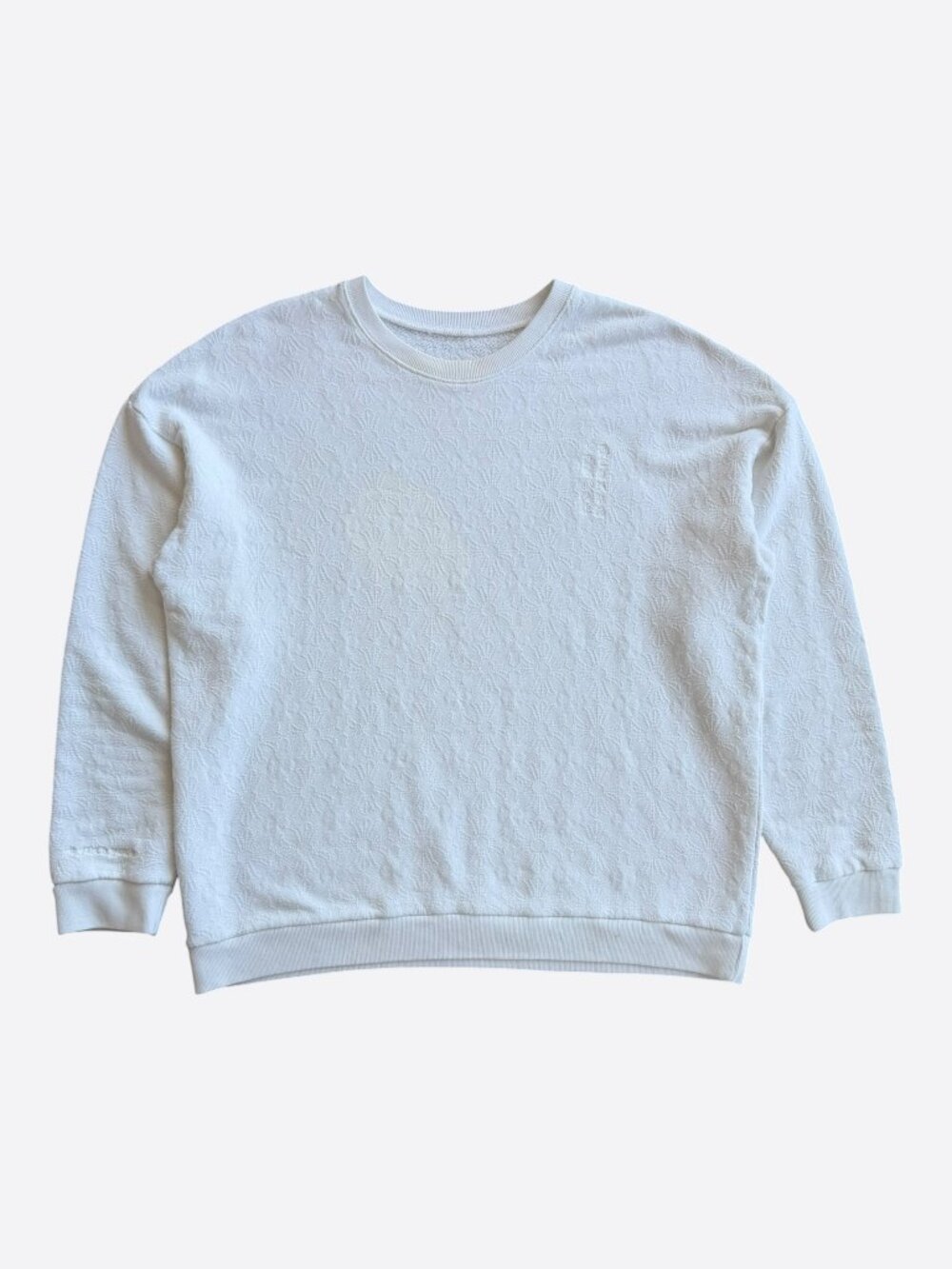 Chrome Hearts White Cross Jacquard Embroidered Sweater